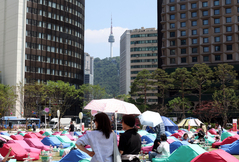 연휴시작 화창한 날씨