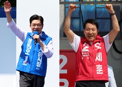 선거운동 시작 후 첫 주말, 정원오-오세훈 GTX·행당7구역 설전 [뉴시스Pic]
