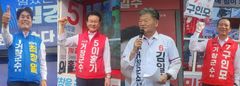 [6·3거창]민주 최창열, 무소속 이홍기·김일수·구인모 장날 민심 공략