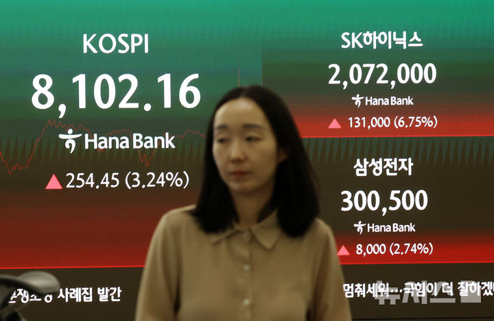 '30만 전자·200만닉스' 코스피 8100선 돌파