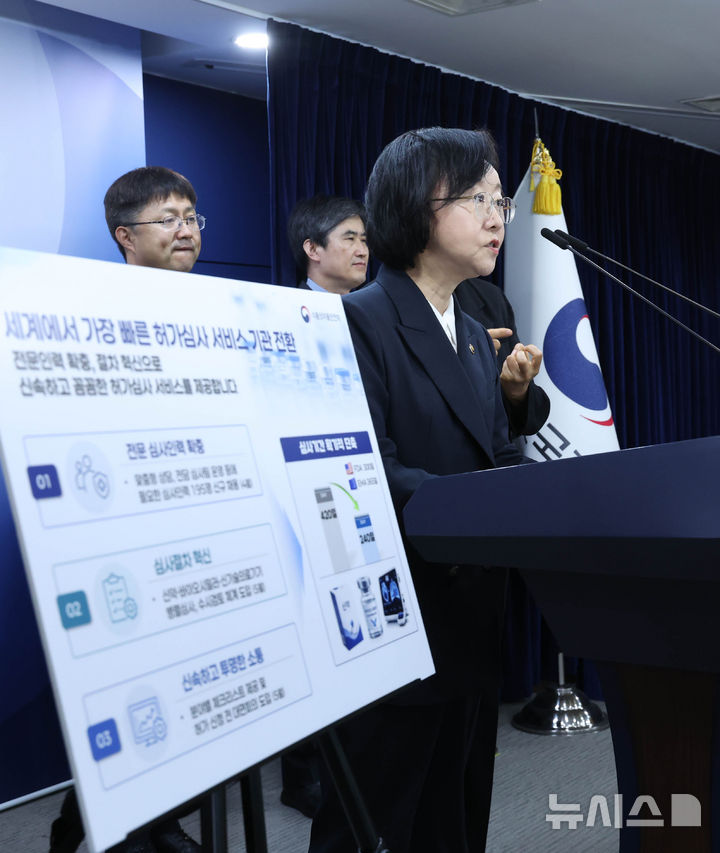 오유경 식품의약품안전처장, 의료제품 허가·심사 혁신 브리핑