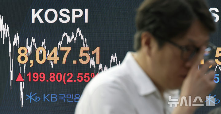 8000 탈환 마감한 코스피