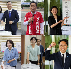 '사전투표·총력유세' 광산을 보선 후보들, 막판 표심 잡기