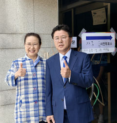 한대희 후보, 사전투표…"소중한 한표 꼭 필요" 지지호소[6·3군포]