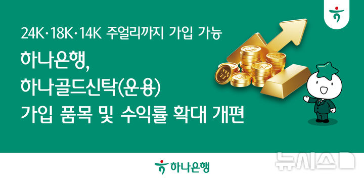 하나은행 "14K 반지 맡기고 이자 받아요"…'금테크' 서비스 확대
