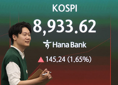 장중 8900선 넘은 코스피