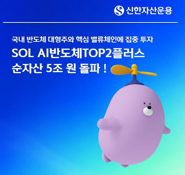 신한운용, 'SOL AI반도체TOP2플러스' 순자산 5조 돌파