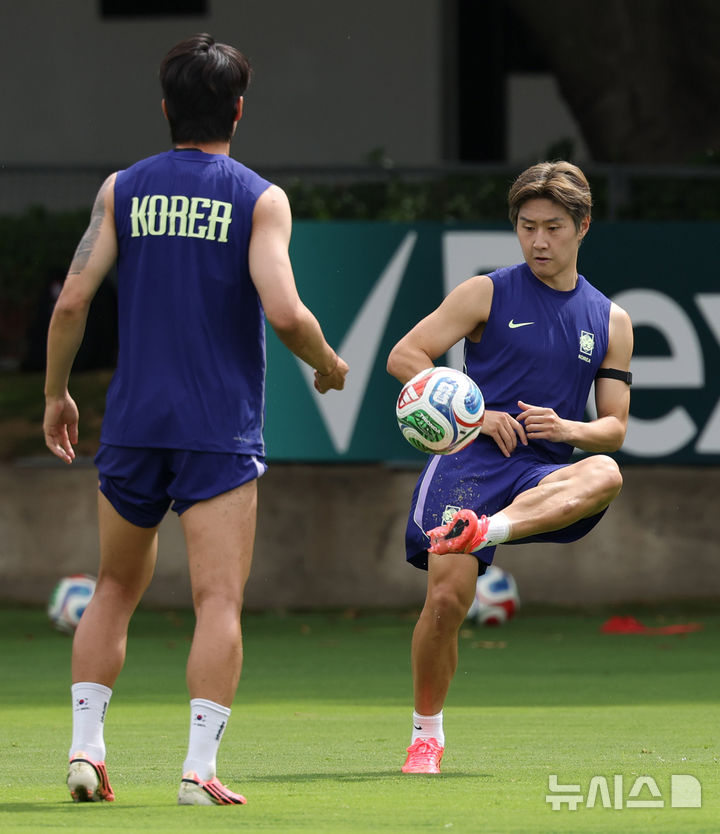체코전 앞둔 축구 국가대표팀의 훈련