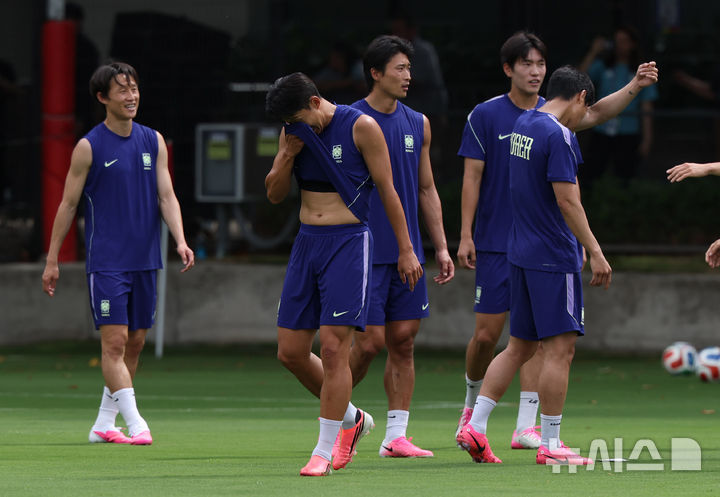 체코전 앞둔 축구 국가대표팀의 훈련