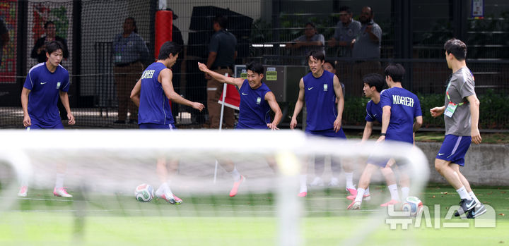 체코전 앞둔 축구 국가대표팀의 훈련