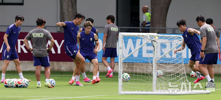 체코전 앞둔 축구 국가대표팀의 훈련