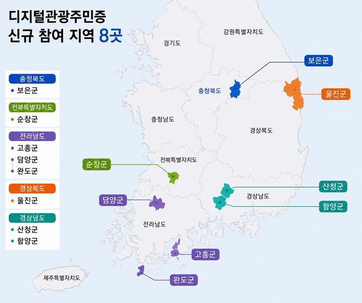 인구감소지역 살리는 ‘디지털관광주민증’…서비스 지역 52곳으로