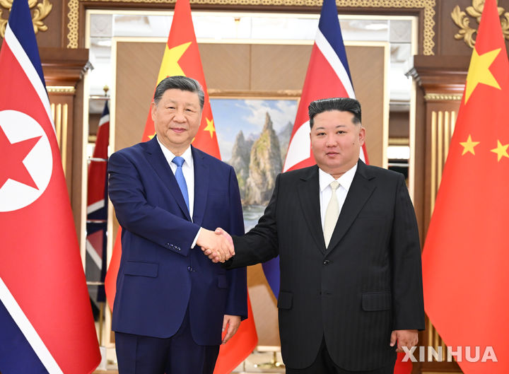 시진핑 中 국가주석, 7년 만에 북한 방문… "김정은과 중요한 합의 달성" [뉴시스Pic]
