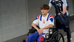 휠체어 타고 떠난 일본 에이스 구보, 회복 훈련도 불참[월드컵24시]