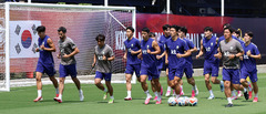 축구대표팀, 무거운 분위기 속 러닝