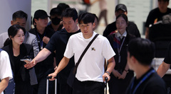 인천공항 통해 귀국하는 손흥민
