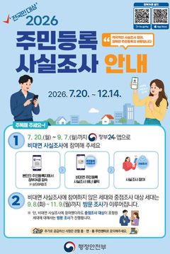 주민등록 비대면 사실조사, '아파트아이'서도 참여 가능