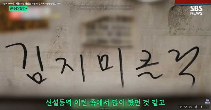 "김지미 클릭, 무슨 뜻?"…서울 도심 뒤덮은 의문의 낙서