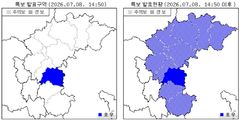 충북 전역 호우특보 발효…음성 87.5㎜(종합)