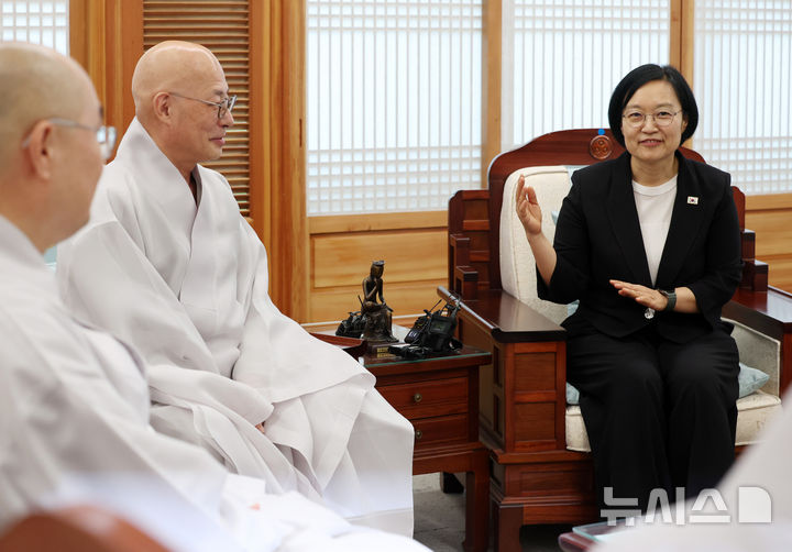 불교계 지도자 예방한 한성숙 총리
