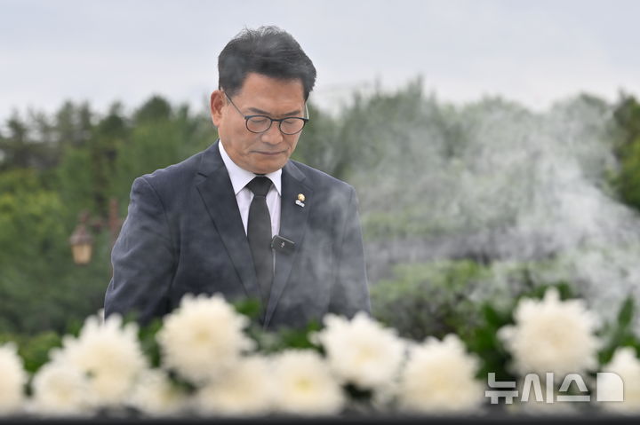 광주 찾은 송영길 "민주당 대표는 권력 누리는 자리가 아냐" [뉴시스Pic]