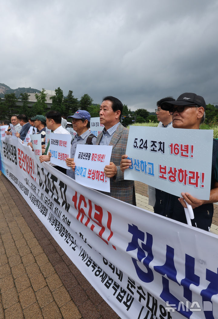 금강산관광 중단18년 남북경협 청산 촉구 기자회견