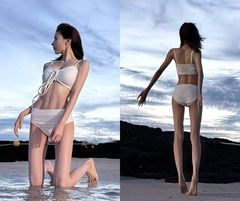 '뼈말라 끝판왕' 빌리 션, CG 같은 비현실 몸매