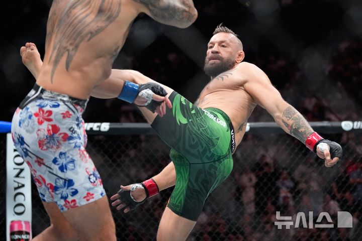 UFC 맥그리거, 5년 만의 복귀전서 무릎 다쳐 허무하게 패배