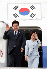 이재명 대통령, 샌프란시스코 국제공항 도착