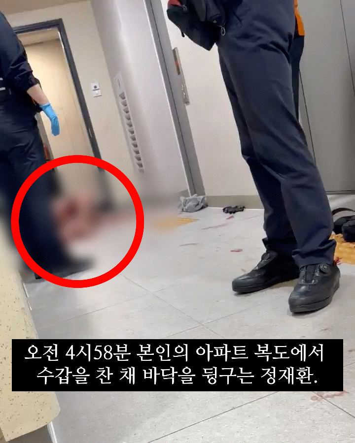 '알몸살해' 정재환, 경찰 보자 도주 시도