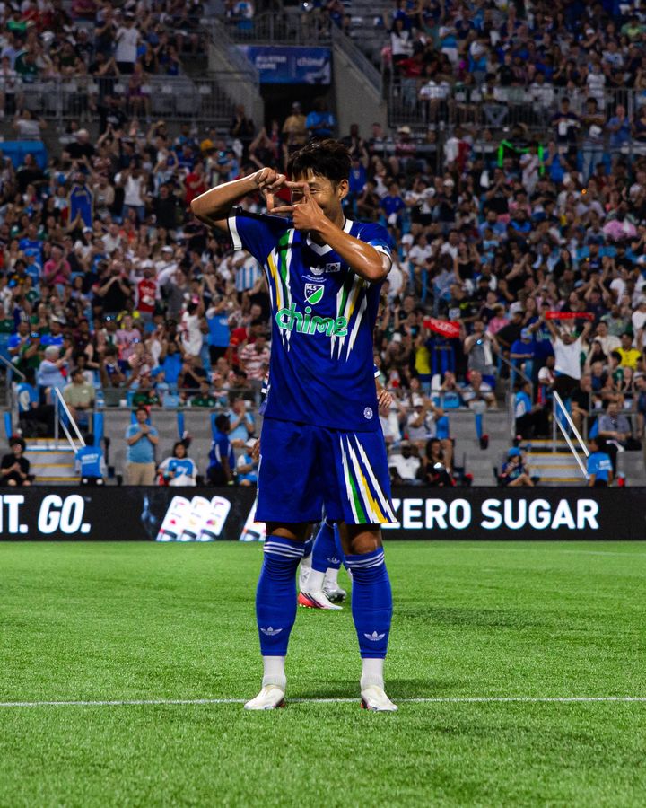 '별 중의 별' MLS 주장 손흥민, 올스타전서 멀티골…전반 35분 교체