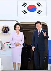 이재명 대통령, 독일에서 한국으로 출발