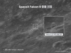 "여기 떨어졌다"…다누리, 스페이스X 로켓 달 충돌 흔적 포착