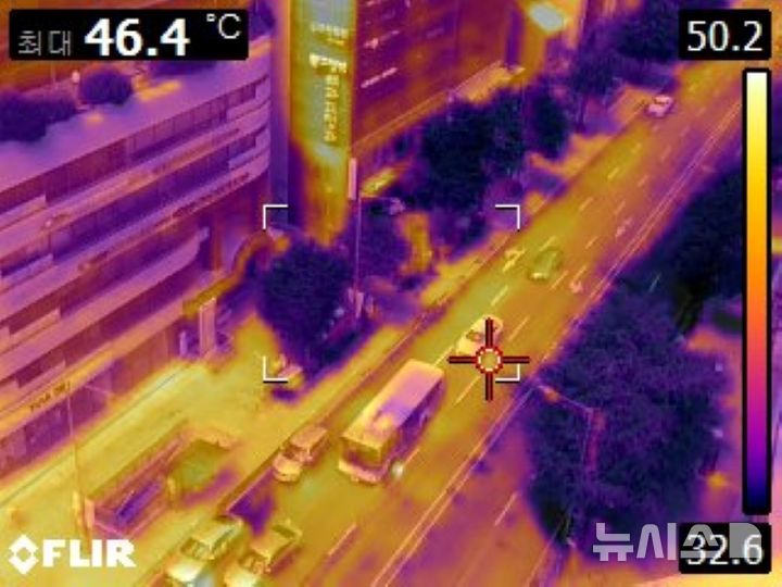 입추 하루 앞둔 전남광주… 열화상 카메라에 담긴 폭염 [뉴시스Pic]