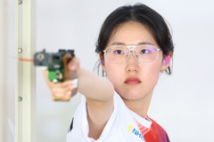 사격 양지인, 여자 25m 권총 본선 첫날 선두…한국 단체전 1위[나고야AG]