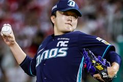 강습 타구에 얼굴 강타당한 NC 임지민, 구급차로 병원 이송