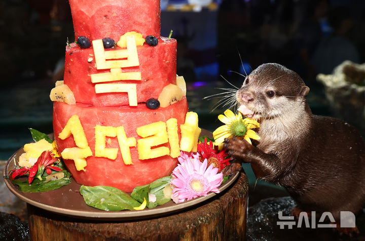 "맛있는 특식을 냠" [뉴시스Pic] 