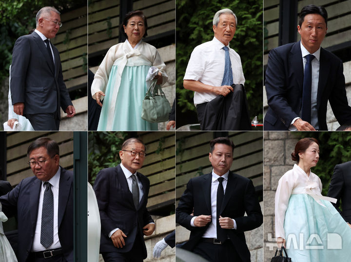 故 정주영 회장 25주기…범현대가 '총집결'[뉴시스Pic]