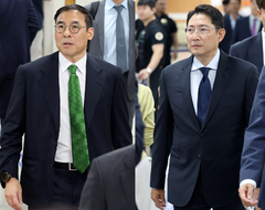 법정 대면하는 조현문-조현준