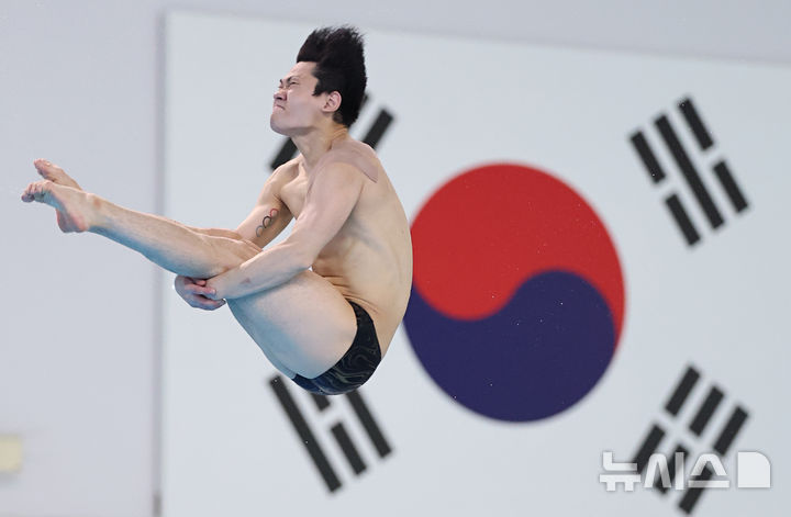 아시안게임 다이빙 공개훈련하는 김영남