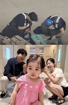 "박수홍 가족, 아이 울자 내렸다가 재탑승…비행기 1시간 지연"
