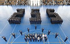 공군, 255기 부사관 후보생 임관식…"342명 하사 계급장"