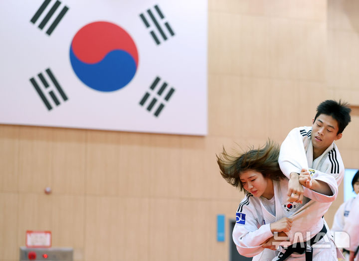 아시안게임 준비에 구슬땀 흘리는 허미미