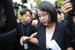 성평등가족부 장관 후보자 사퇴 기자회견 마친 용혜인