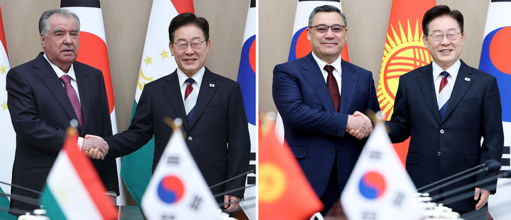 이 대통령, 오늘 타지키스탄·키르기스스탄 정상과 각각 회담 [뉴시스 Pic]