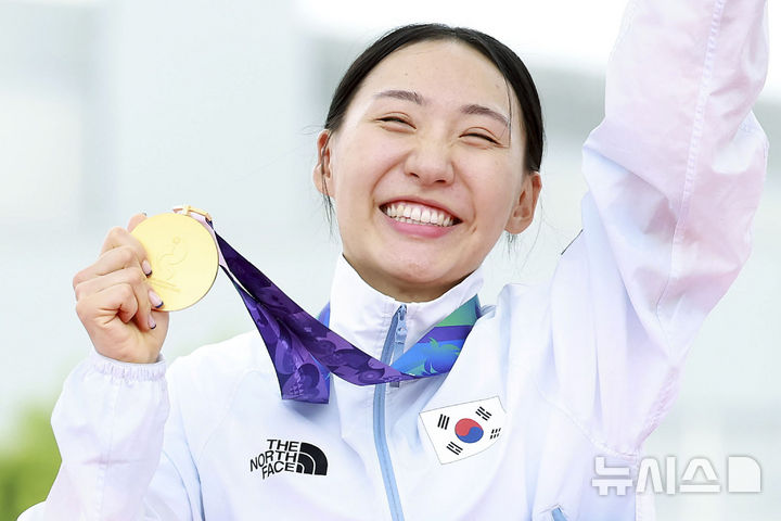 근대5종 성승민, 아시안게임 한국 1호 금메달 [뉴시스Pic]