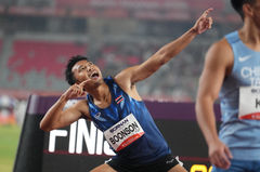 '태국 볼트' 분손, 100m 이어 200m도 금메달…대회 2관왕[나고야AG]