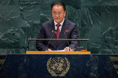 UN총회서 연설하는 김선경 北 외무성 부상