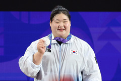 역도 간판 박혜정, 여자 최중량급 銀…2회 연속 메달(종합)[나고야AG]