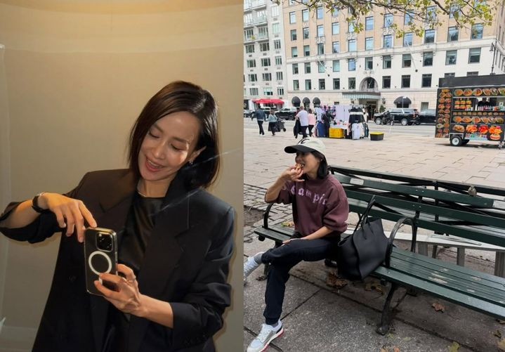 조여정, 뉴욕서 포착된 동안 비주얼…